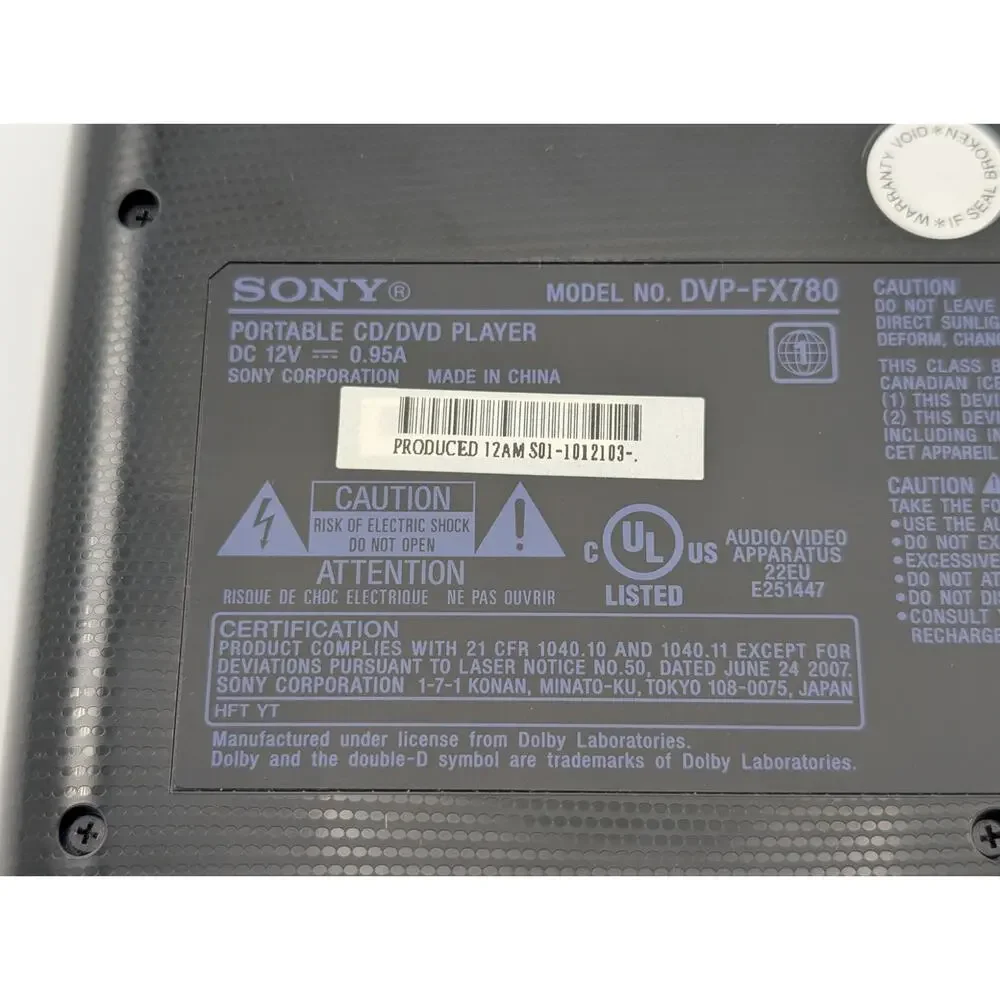 Sony DVP-FX780 Portable CD/DVD Player 7